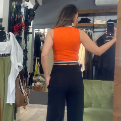 Ribana Lastikli Bady Turuncu
