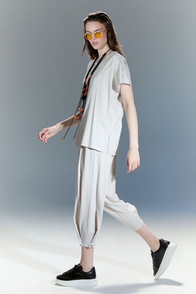 Keira Çıtçıtlı Paça Pantolon (vizon)