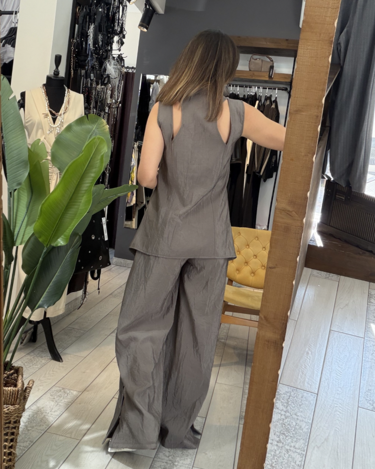 Blake Sırt Detaylı Bluz (gri)