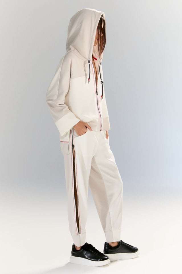 Miller Yanı Fermuarlı Pantolon (beyaz/vizon)