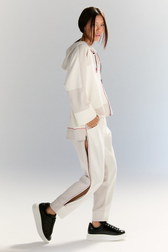 Miller Yanı Fermuarlı Pantolon (beyaz/vizon)