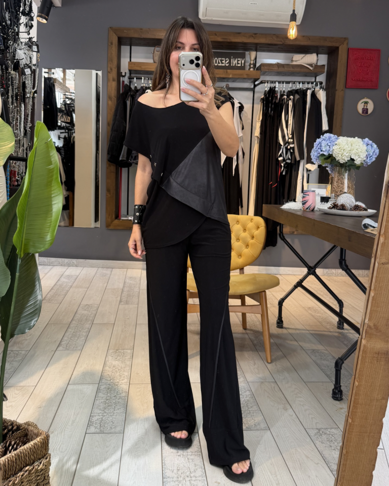 Anissa Sandy Rahat Pantolon (siyah)