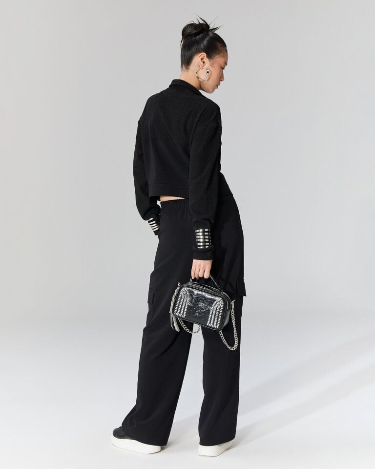 Lily Fermuarlı Bluz (siyah)