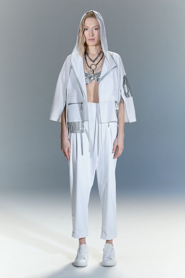 Anwen Fermuar Detaylı Pantolon (beyaz)