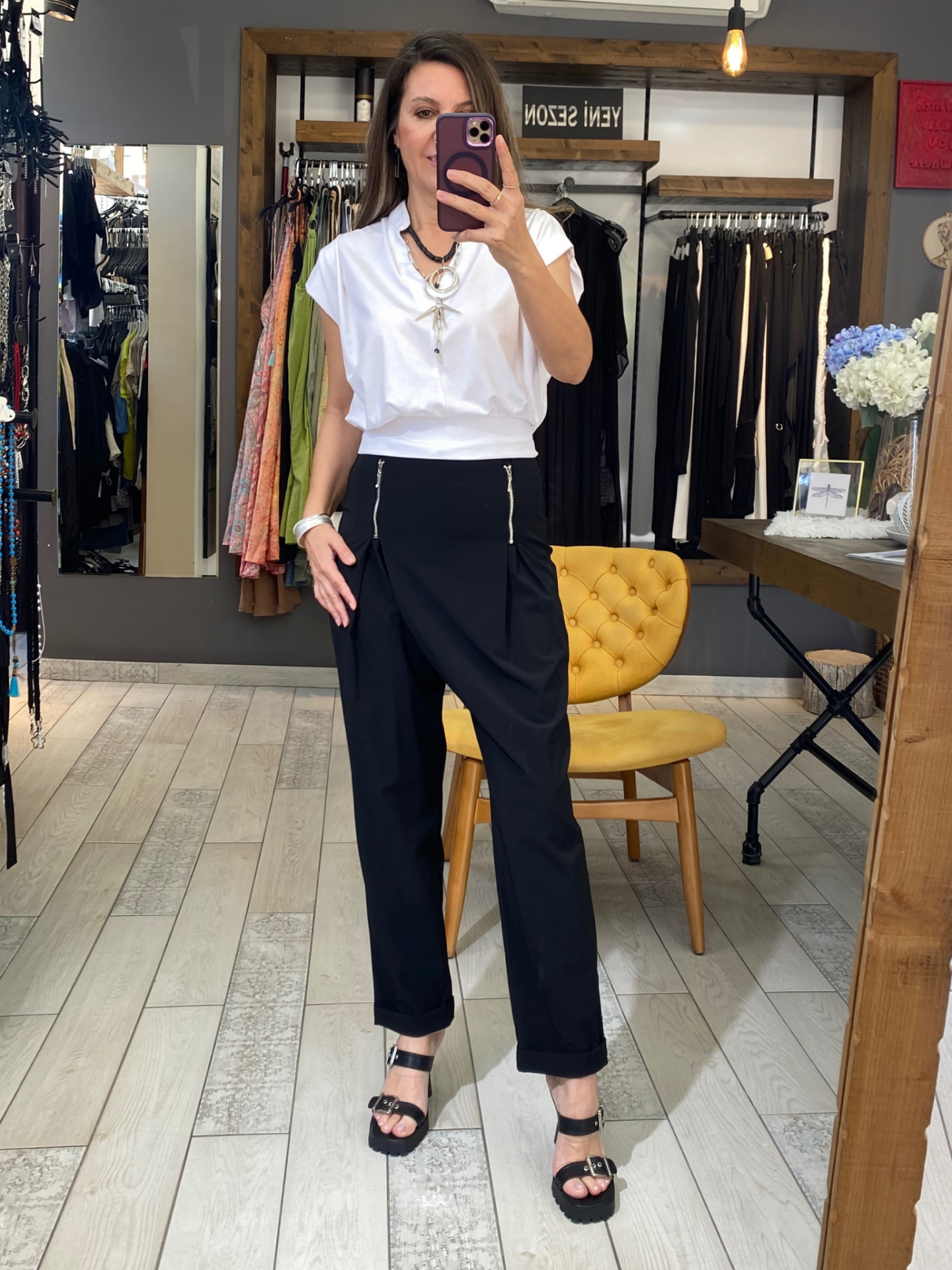 Anwen Fermuar Detaylı Pantolon (siyah)