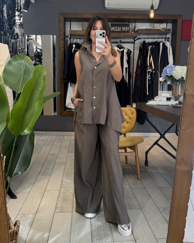 Blake Paçası Çıtçıtlı  Pantolon (gri)