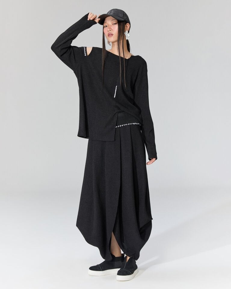 Moly Triko Bluz (siyah)