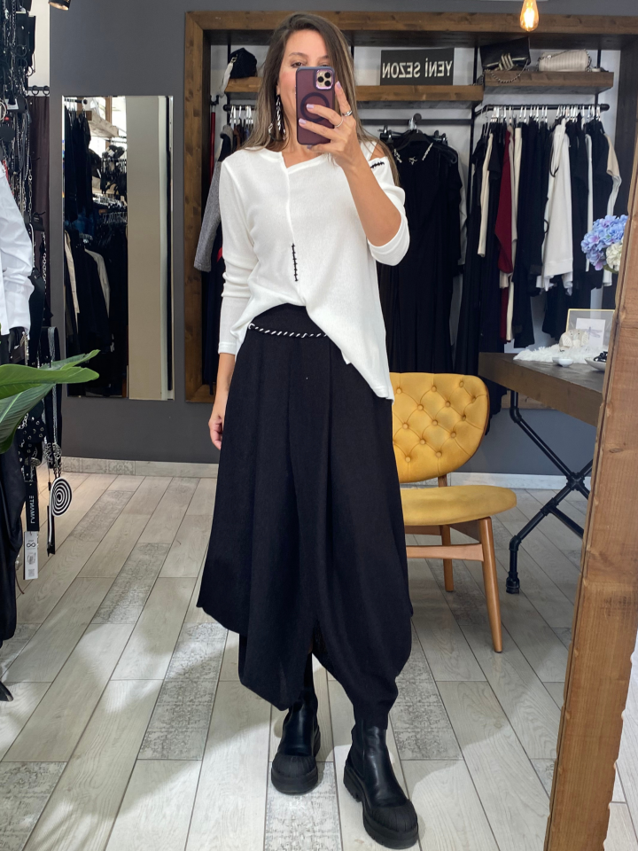 Moly Triko Bluz (beyaz)