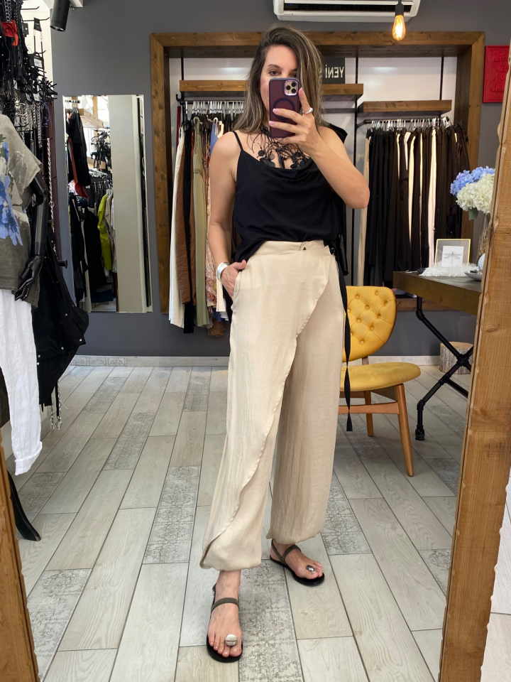 Joanna Kapamalı Pantolon (bej)