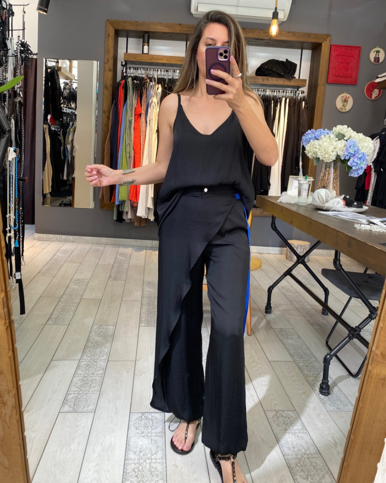 İp Askılı Bluz (siyah)