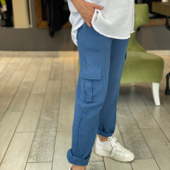 Müslin Kargo Pantolon (moonlight blue)