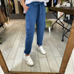 Müslin Kargo Pantolon (moonlight blue)