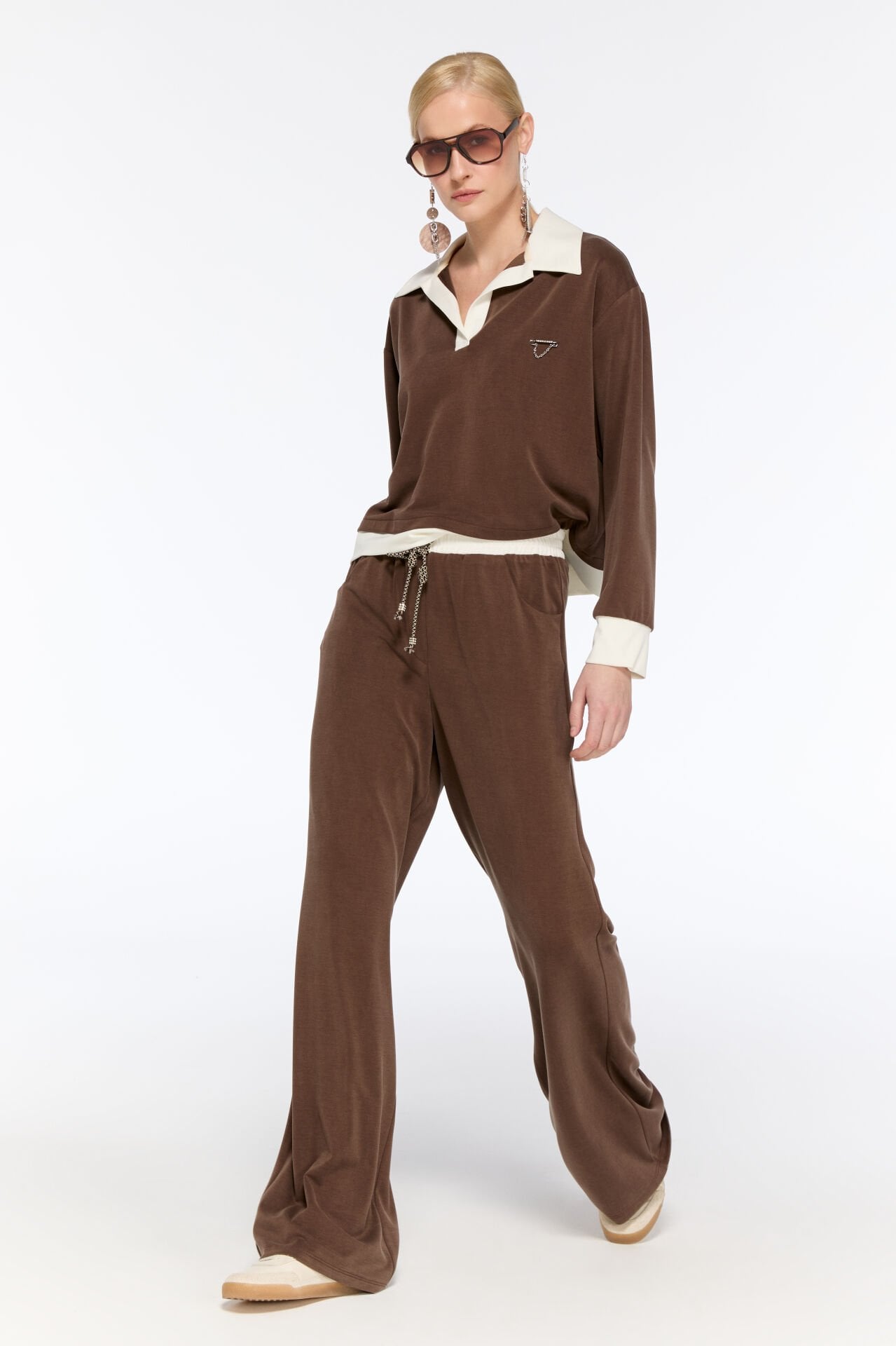 Kendal Yakalı Bluz (kahverengi)