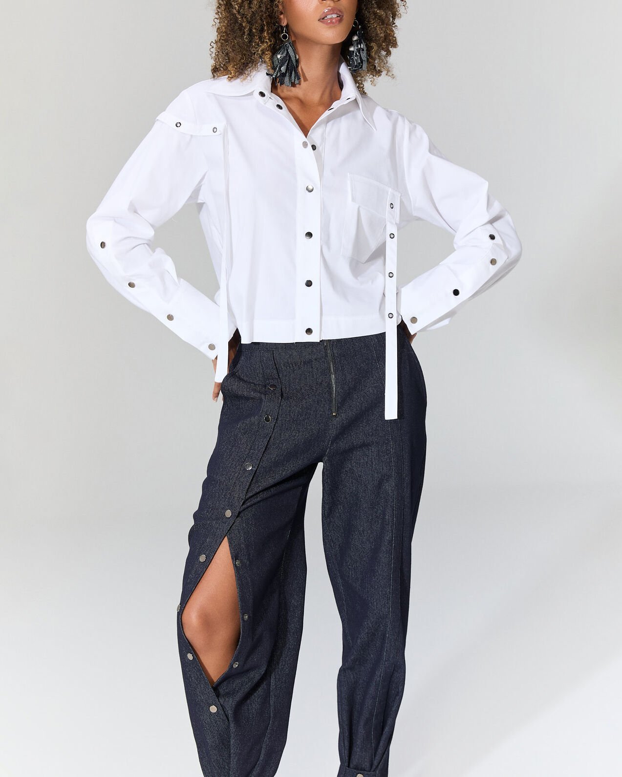 Pulma Çıtçıtlı Denim Pantolon (mavi)