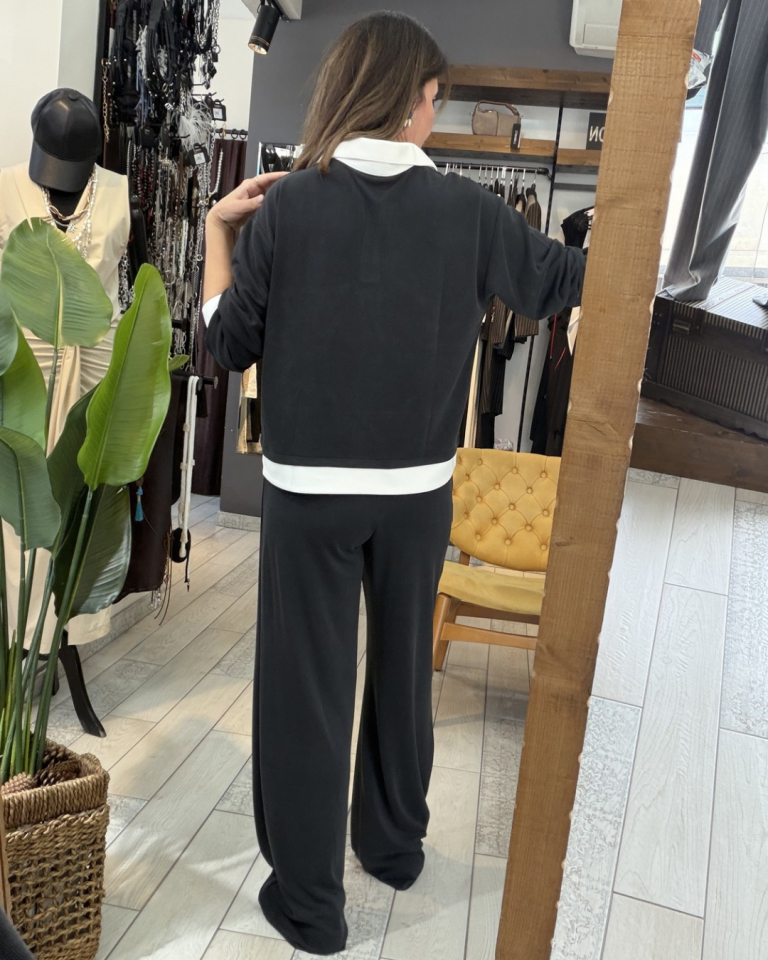 Kendal Yakalı Bluz (siyah)