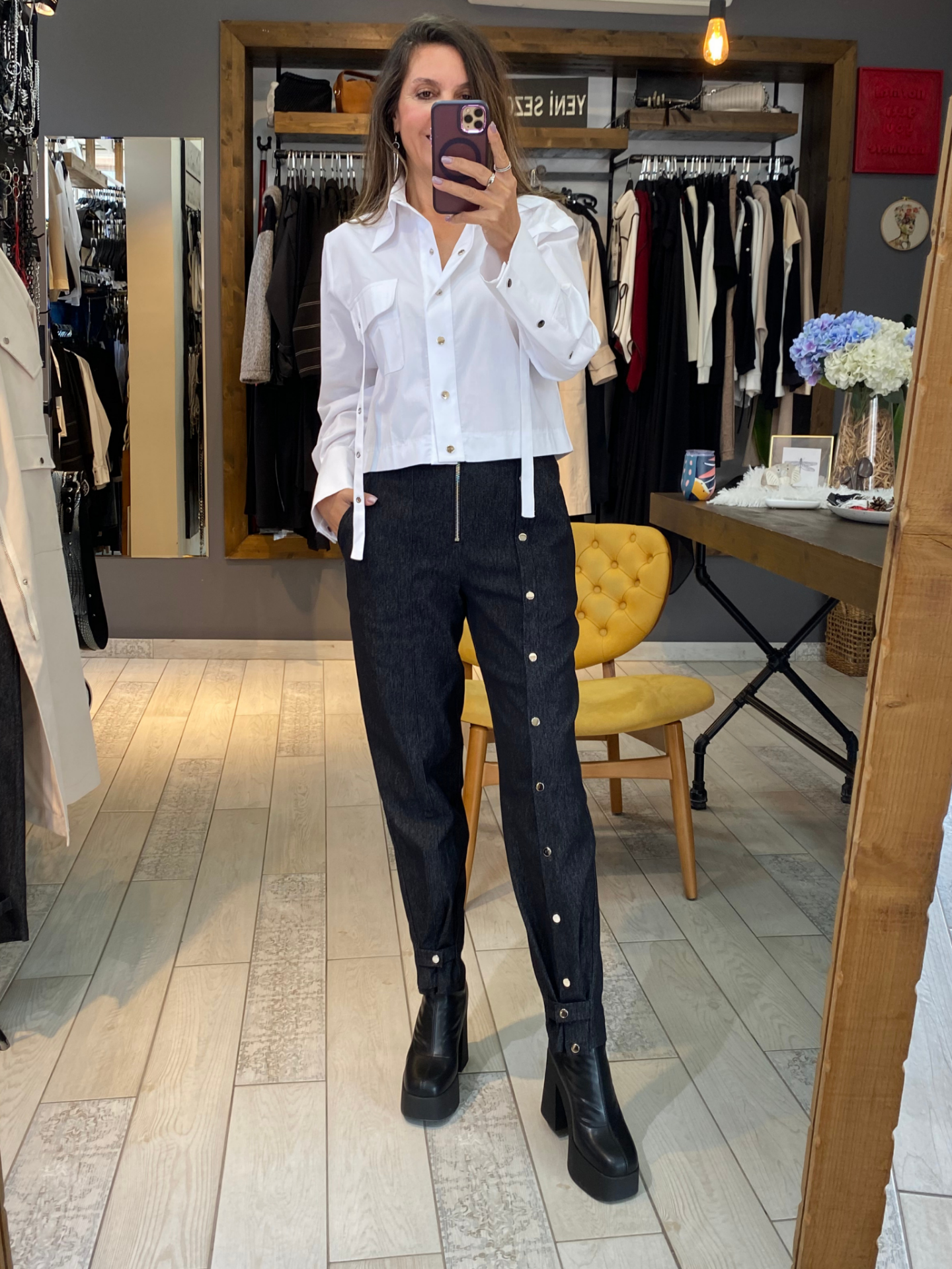 Pulma Çıtçıtlı Denim Pantolon (gri)