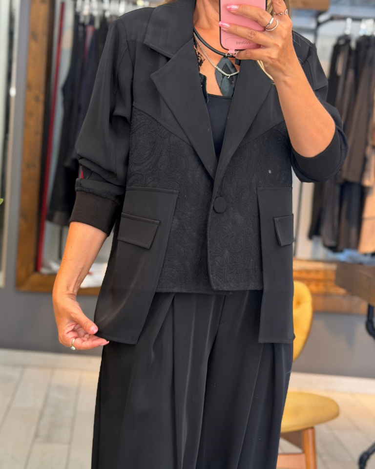 Uma Dantelli Blazer (Siyah)