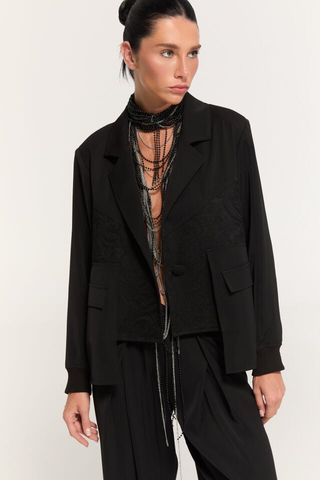 Uma Dantelli Blazer (Siyah)
