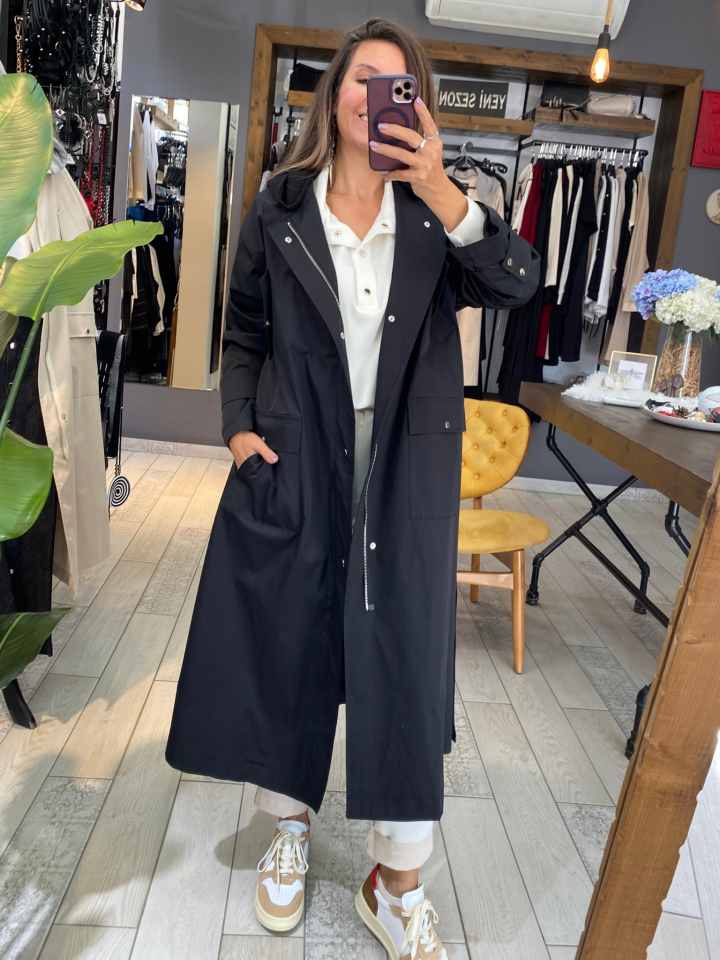 Wance Trençkot (siyah)