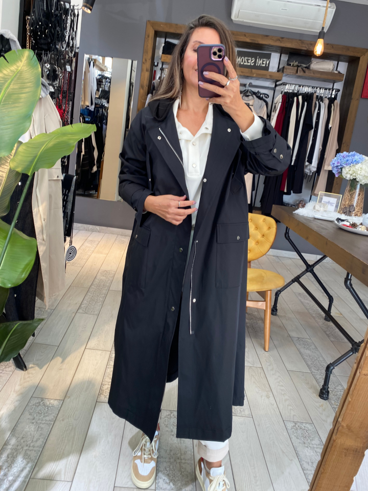 Wance Trençkot (siyah)