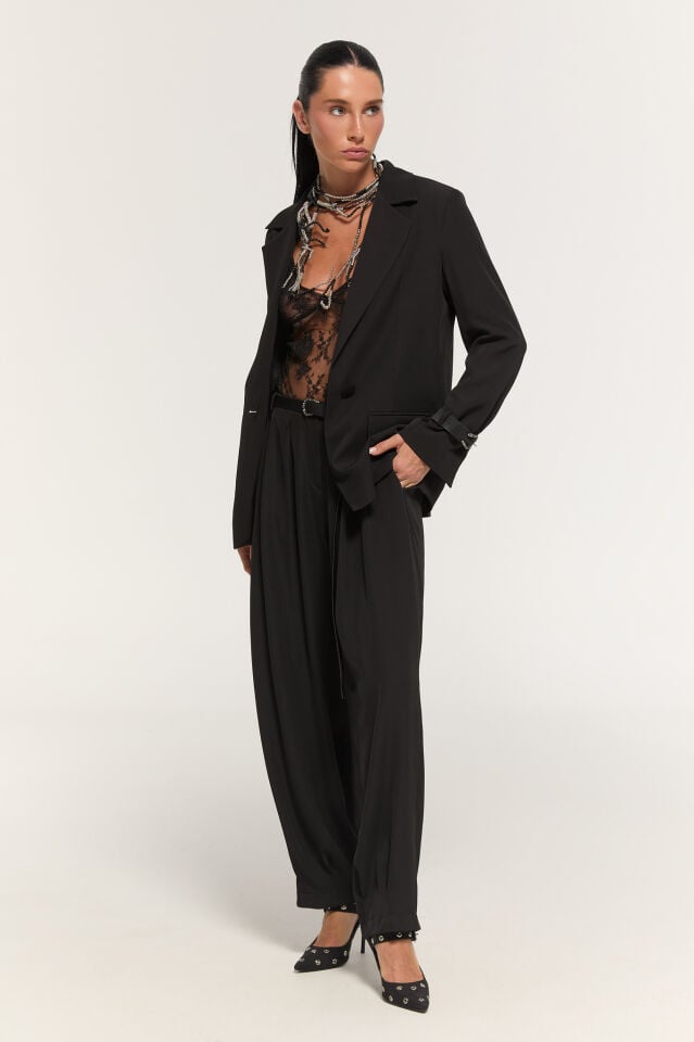 Gia Manşetli Blazer (Siyah)