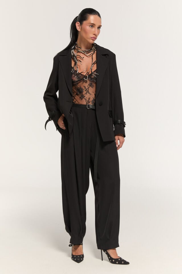 Gia Manşetli Blazer (Siyah)