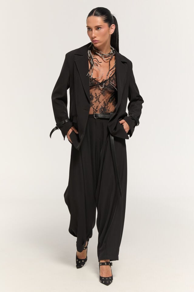 Gia Manşetli Blazer (Siyah)