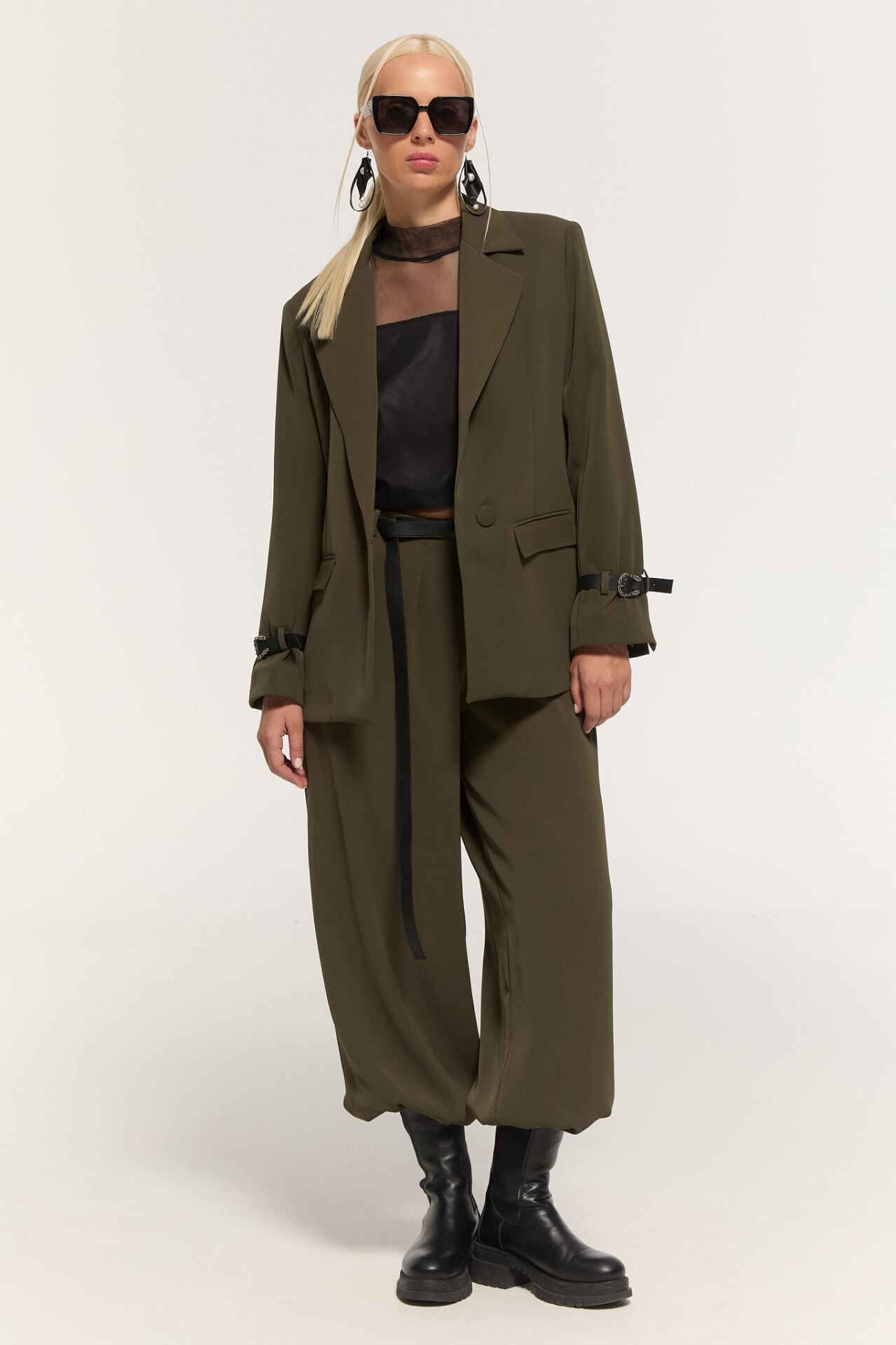 Gia Manşetli Blazer (Haki)