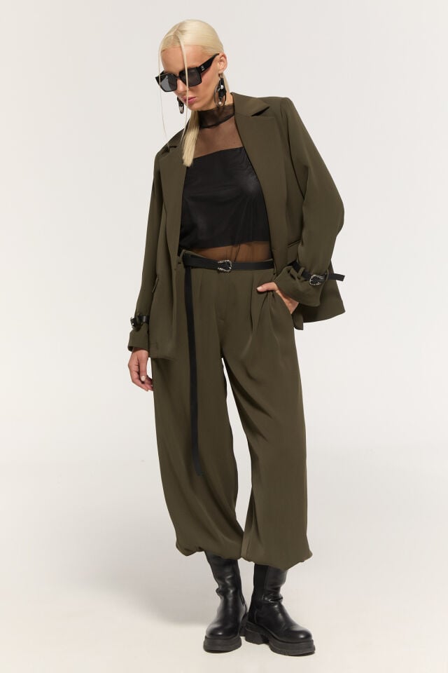 Gia Manşetli Blazer (Haki)