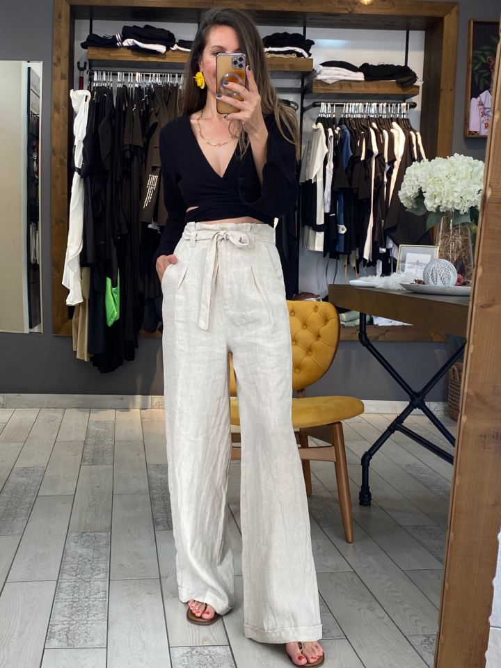 Grace Keten Pantolon (Naturel Keten)