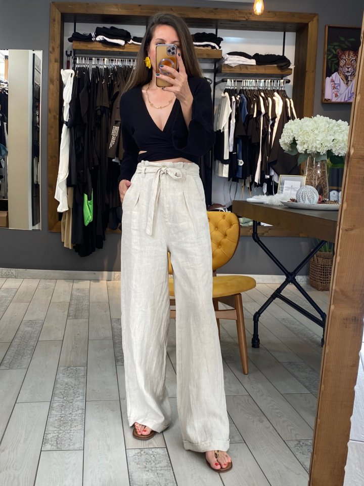 Grace Keten Pantolon (Naturel Keten)