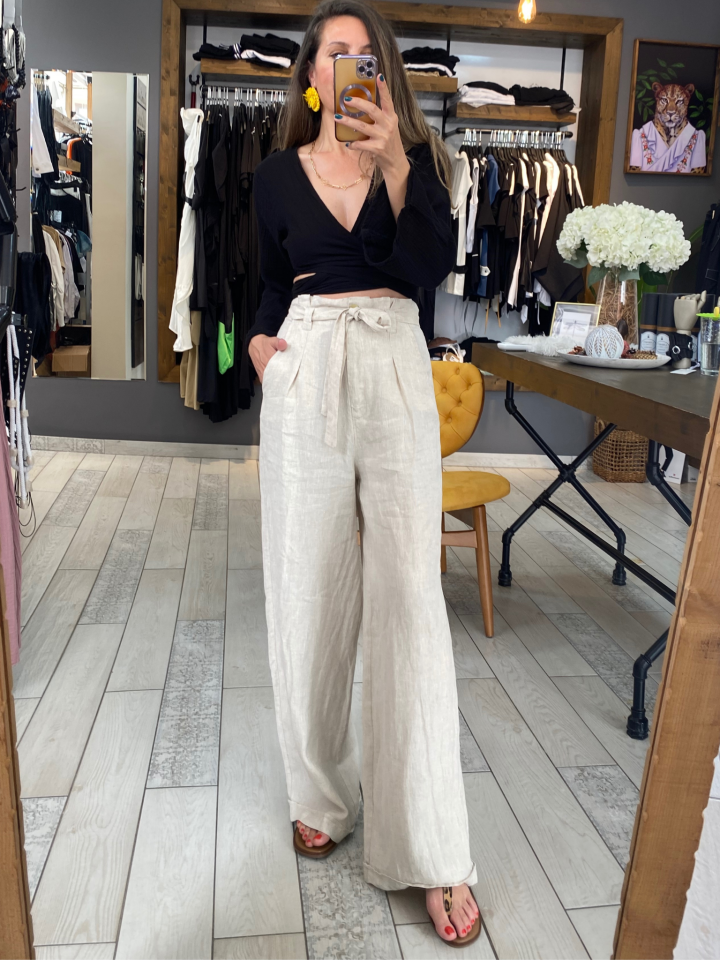 Grace Keten Pantolon (Naturel Keten)