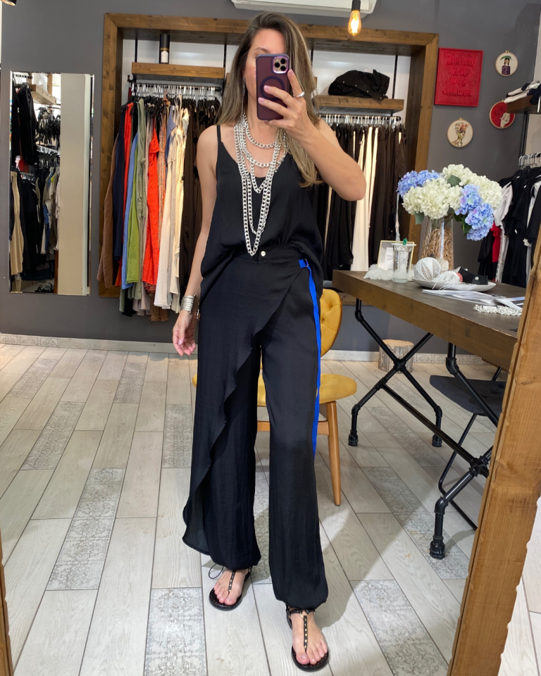 Joanna Kapamalı Pantolon (siyah)