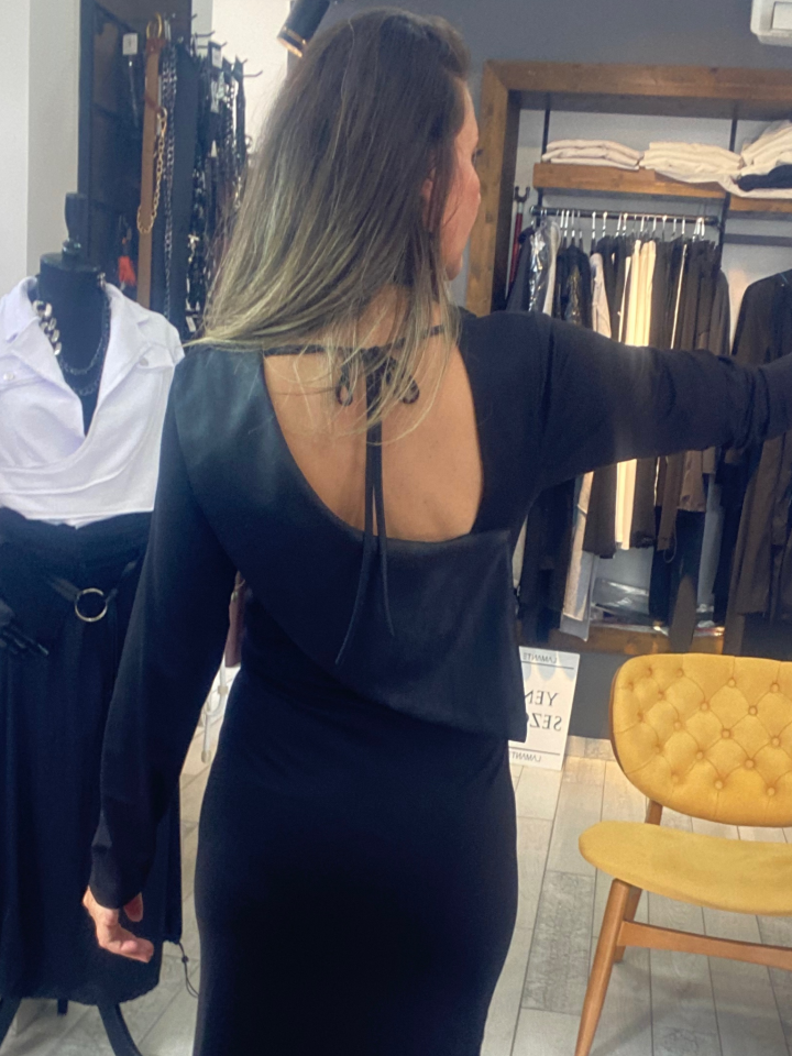 Sophie Sırt Dekolteli Elbise