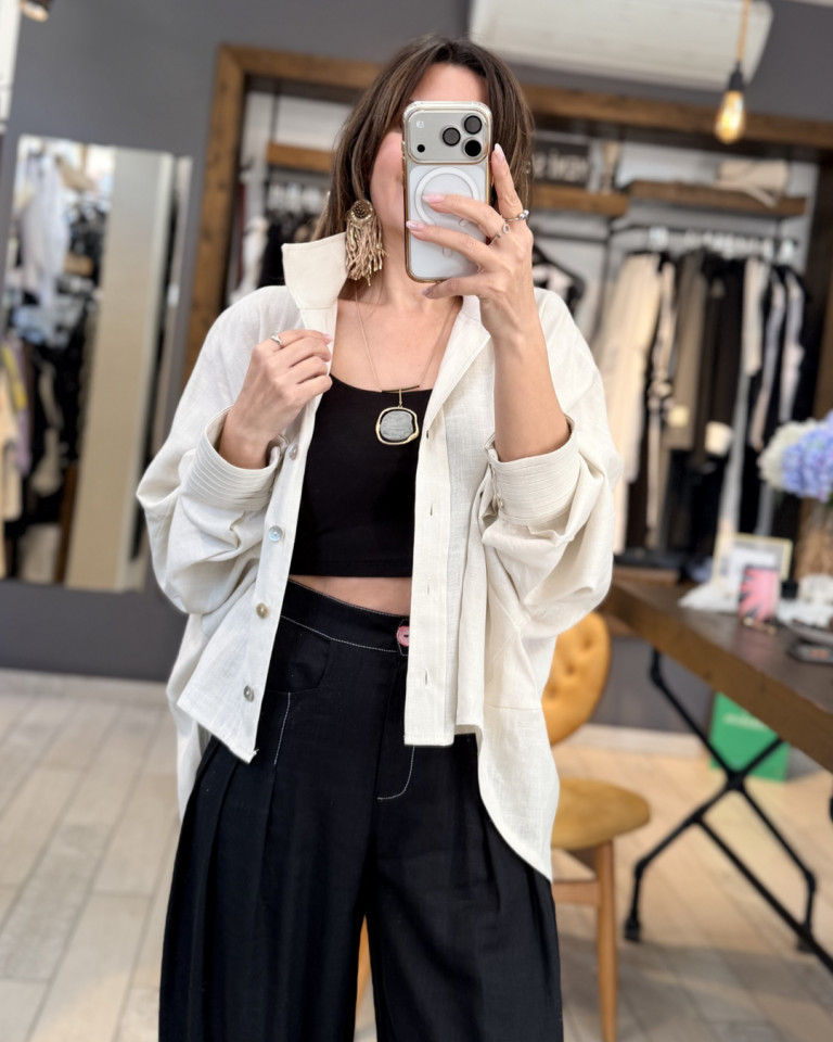 Alba Keten Gömlek/Ceket (kum)