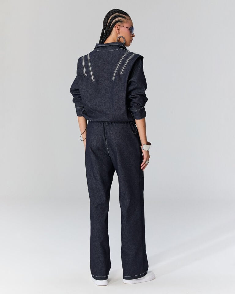 Renes Fermuar Detaylı Denim Pantolon (mavi)