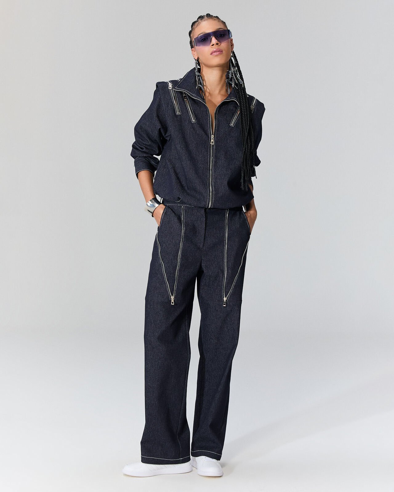 Renes Fermuar Detaylı Denim Pantolon (mavi)