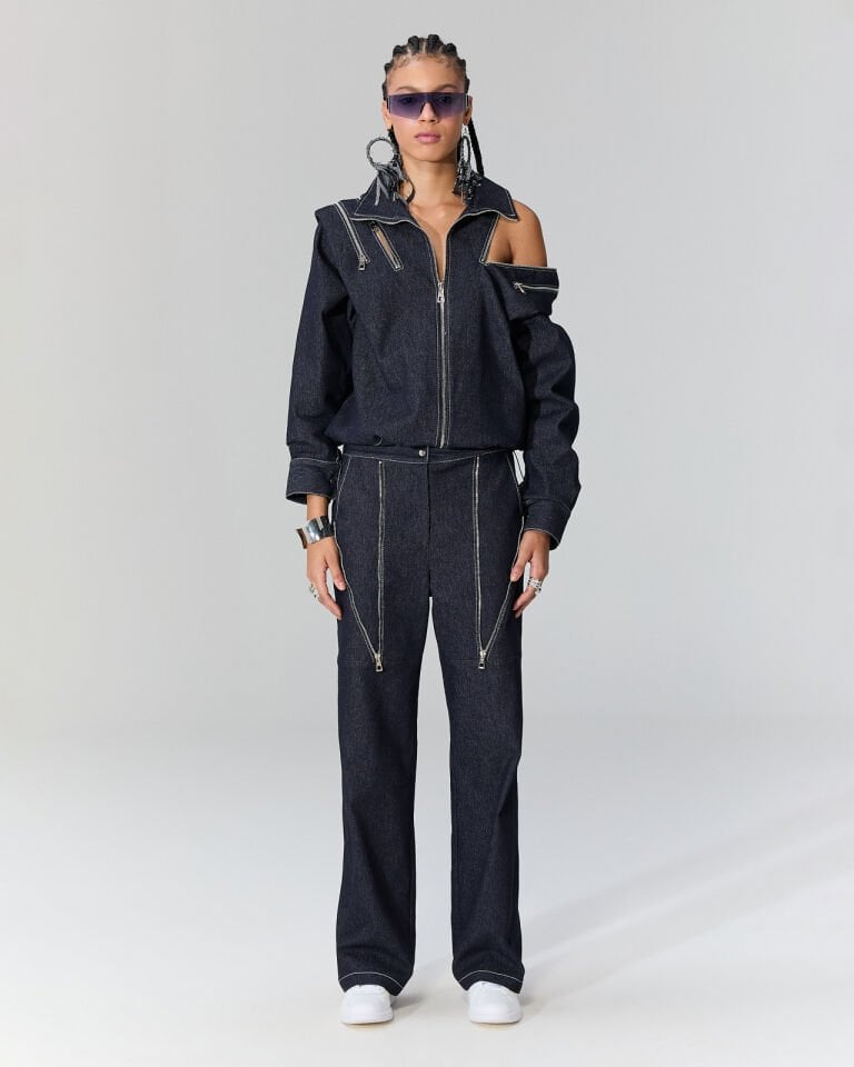 Renes Fermuar Detaylı Denim Pantolon (mavi)