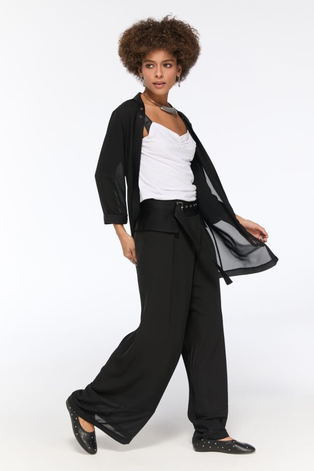 Eva Şifon Ceket (siyah)