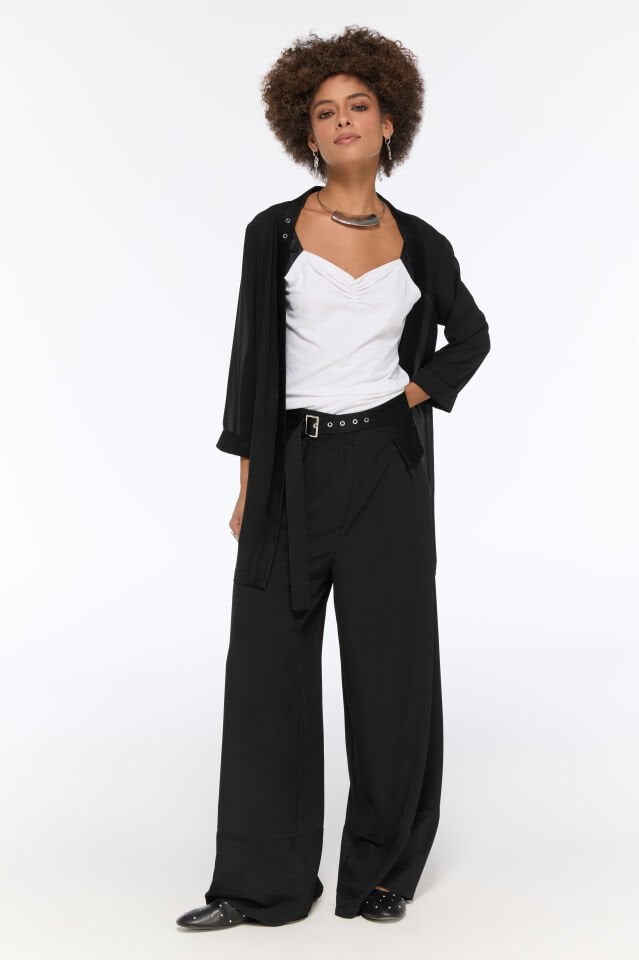 Eva Şifon Ceket (siyah)