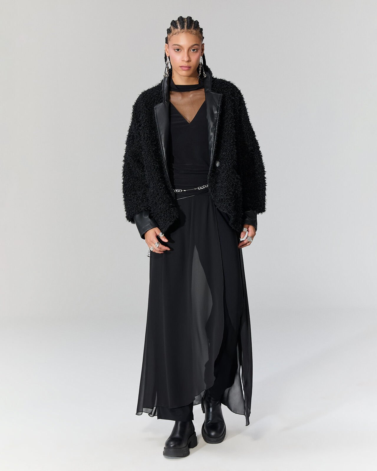 Zeyn Buklet Mont (siyah)