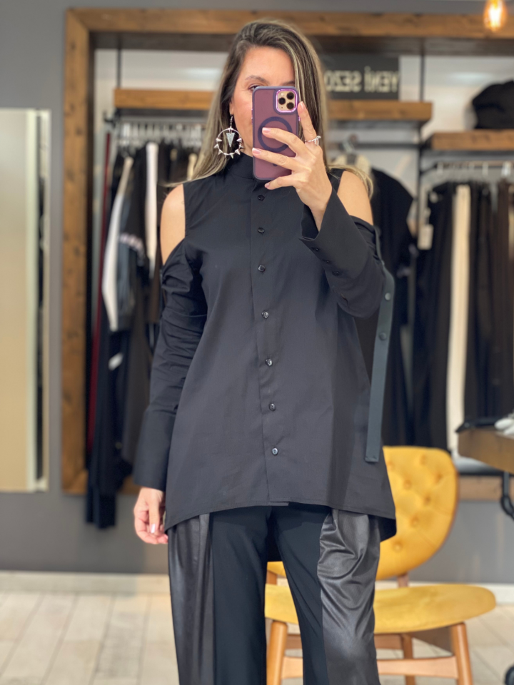 Dia Açık Omuzlu Gömlek (siyah)