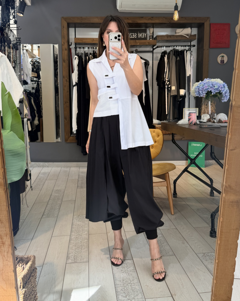 Mira File Cep Detaylı Gömlek (beyaz)