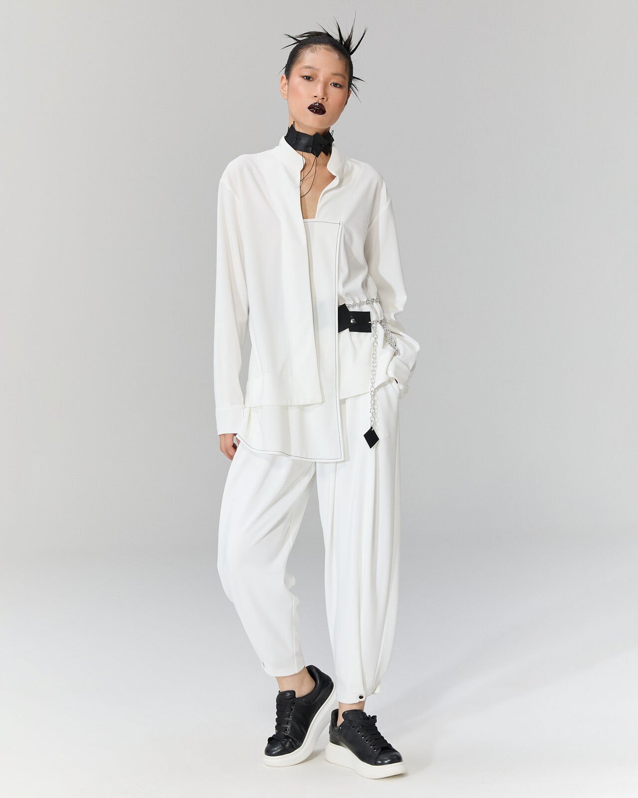 Marino Asimetrik Bluz (beyaz)