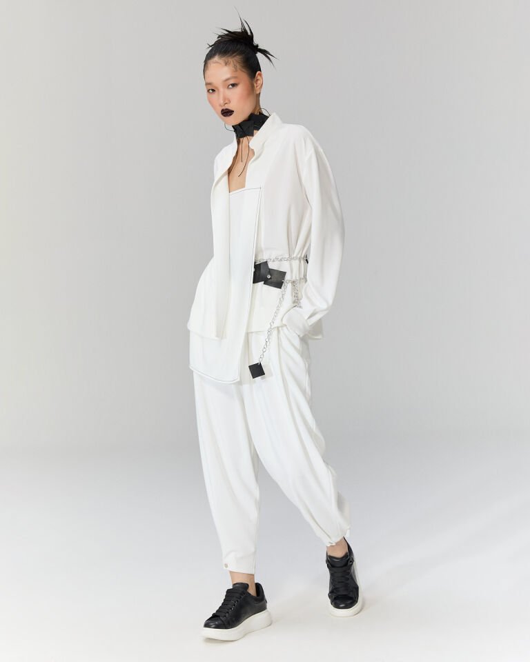 Marino Asimetrik Bluz (beyaz)