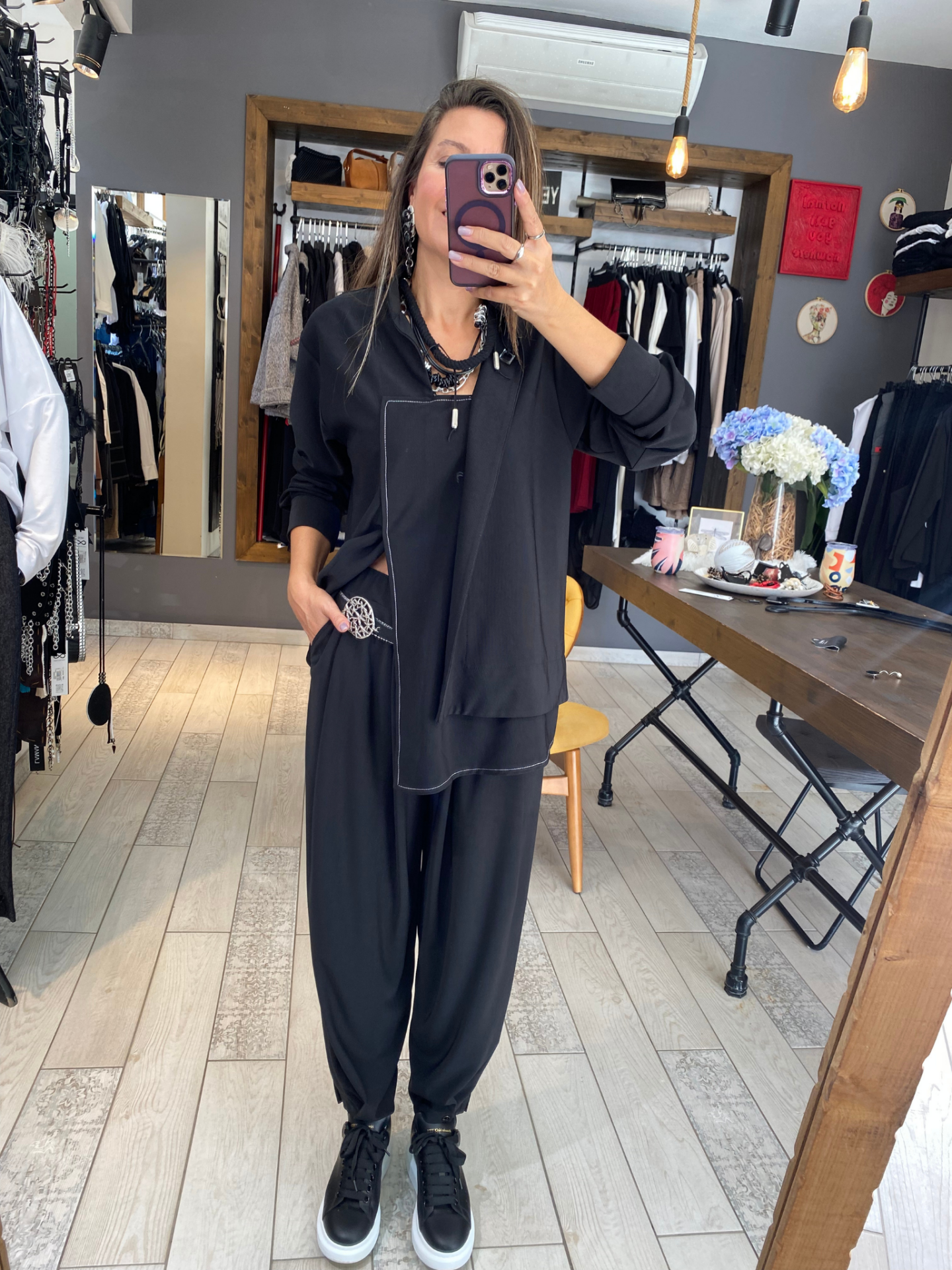 Marino Asimetrik Bluz (siyah)