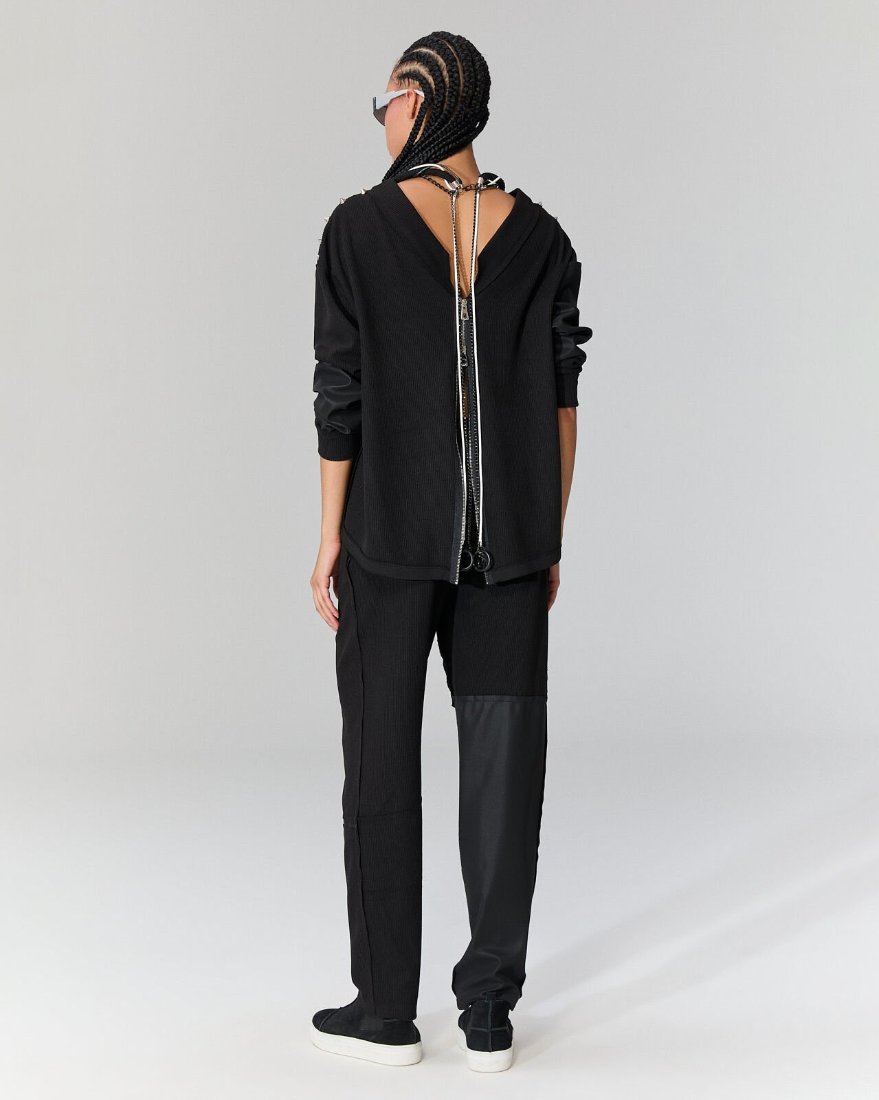 Loina Sırtı Fermuarlı Triko Bluz