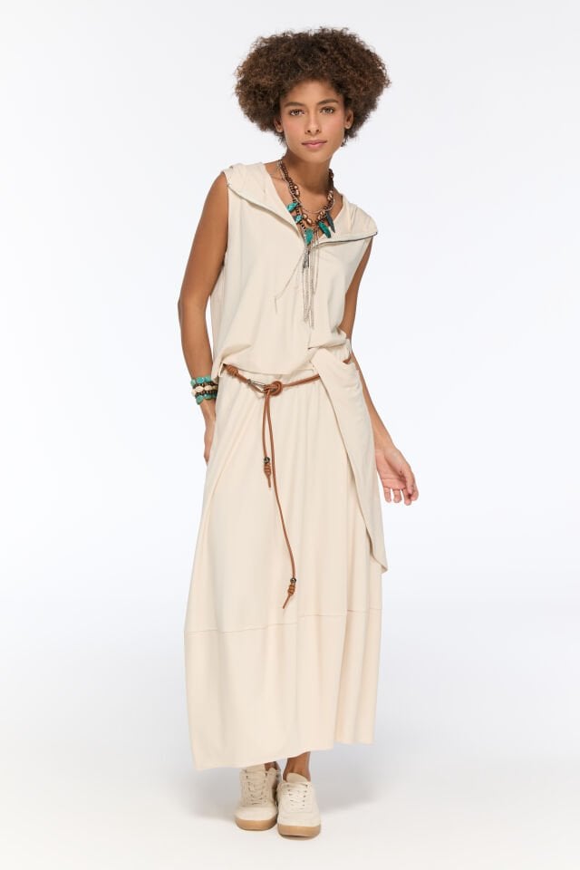 Lauren Fermuarlı Bluz (bej)