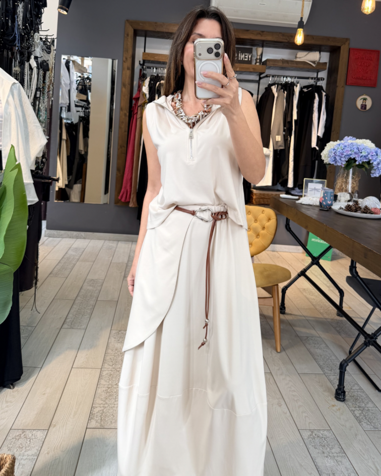 Lauren Fermuarlı Bluz (bej)