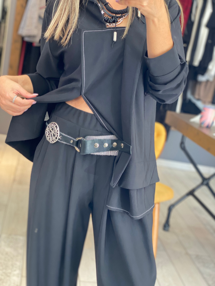 Metal Tokalı Deri Kemer